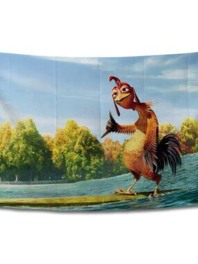 Chicken Funny Poster Durable Man Cave Wall with 4 Brass Grommets 3x5 Feet Tapest
